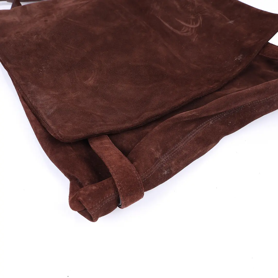 Bottega Brown Suede Shoulder Bag