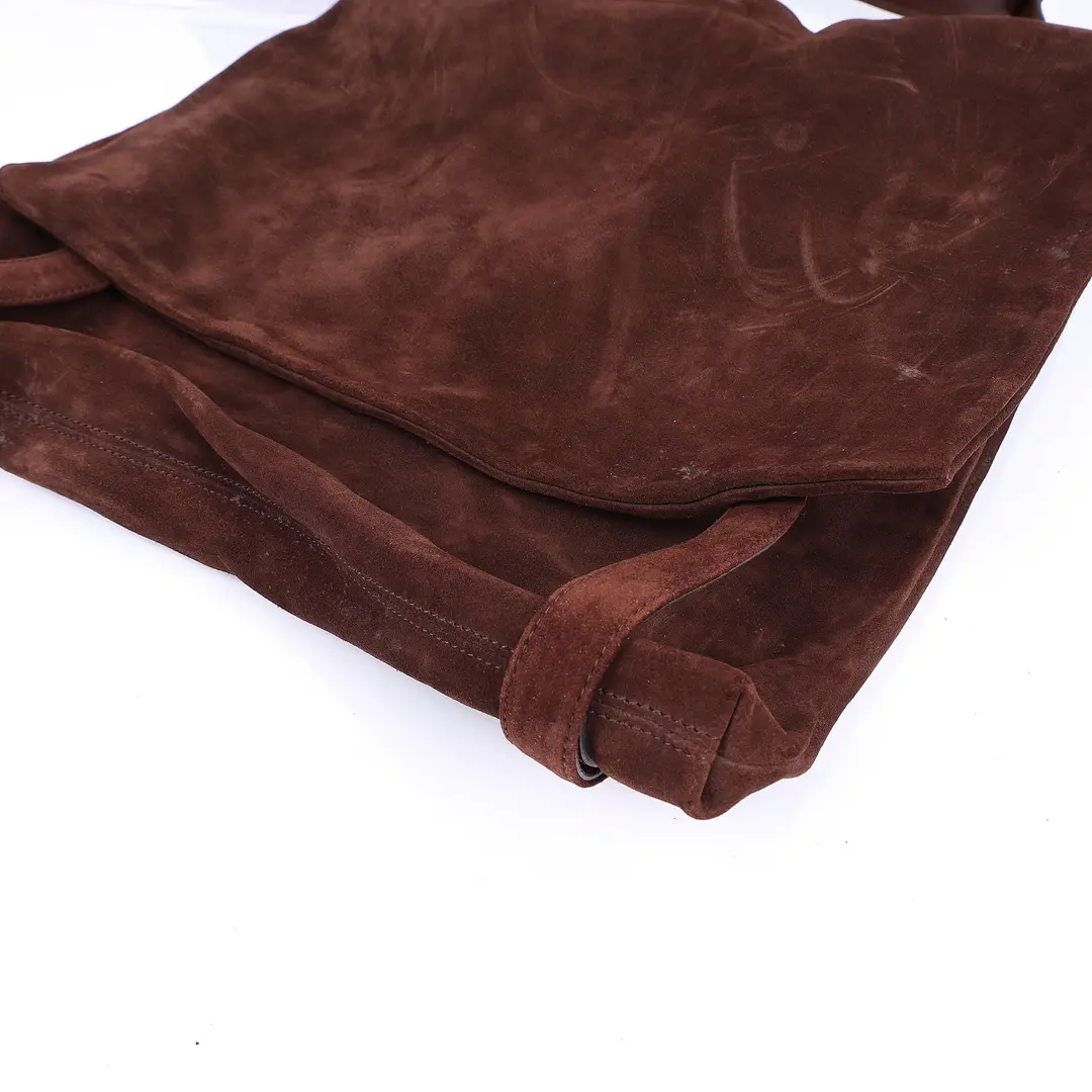 Bottega Brown Suede Shoulder Bag