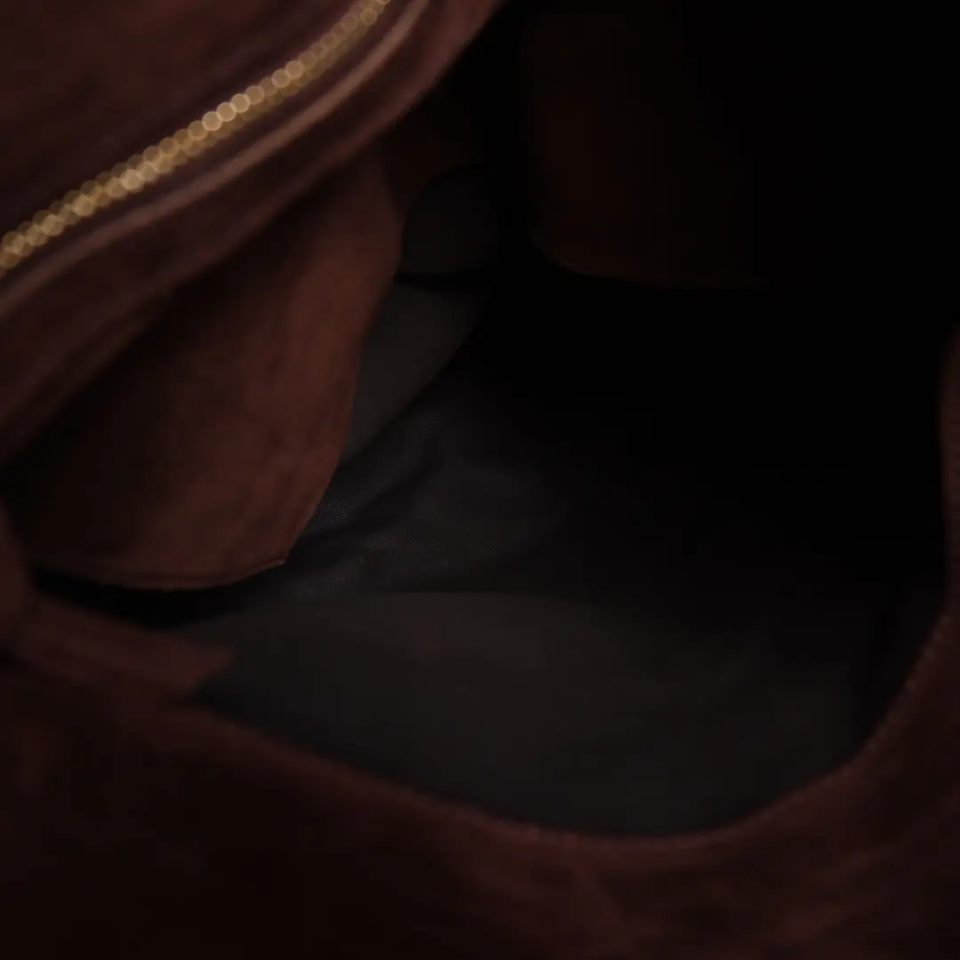 Bottega Brown Suede Shoulder Bag