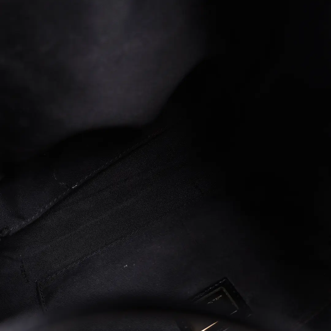 Fendi Zucchino Black Canvas Shoulder Bag