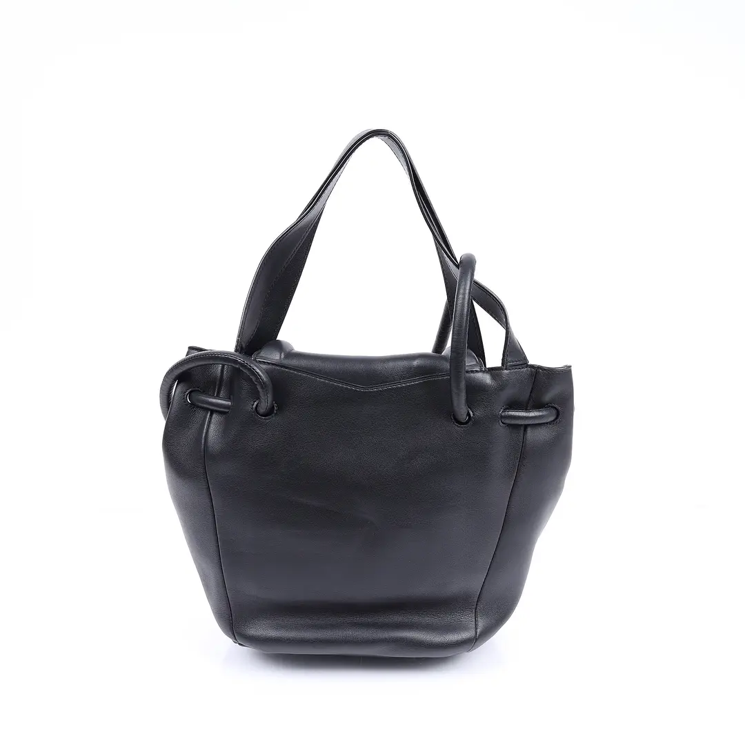 Bottega Veneta Beak Black Leather Shoulder Bag