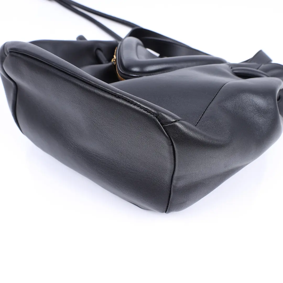 Bottega Veneta Beak Black Leather Shoulder Bag