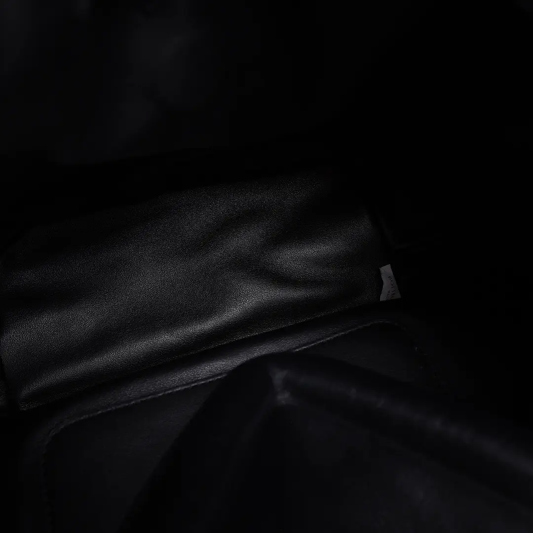 Bottega Veneta Beak Black Leather Shoulder Bag
