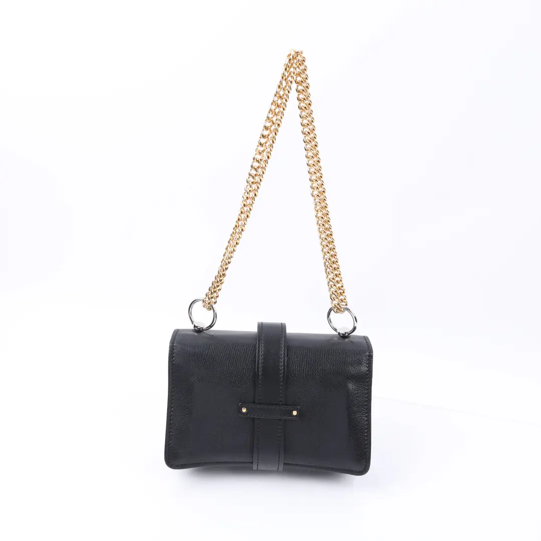 Chloe Aby Black Leather Shoulder Bag