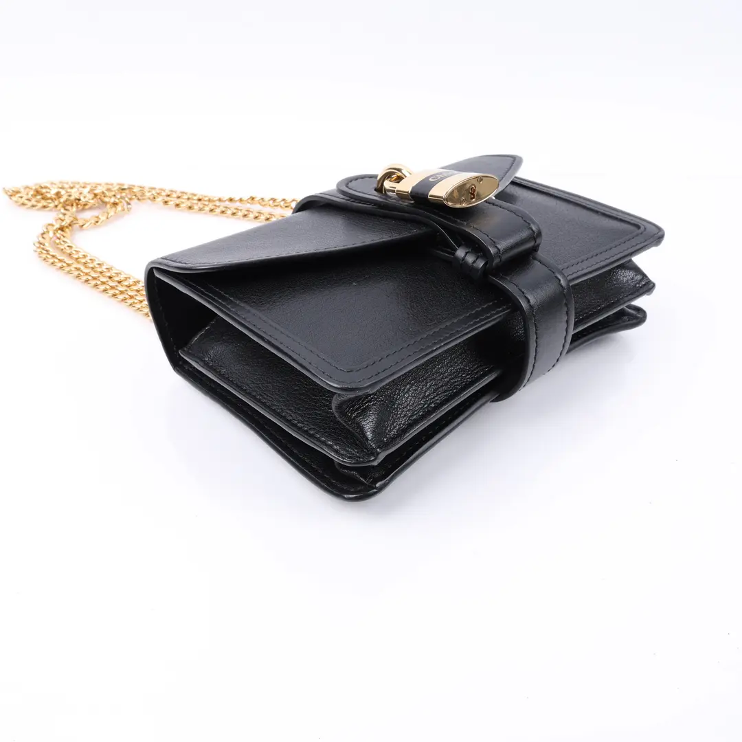 Chloe Aby Black Leather Shoulder Bag