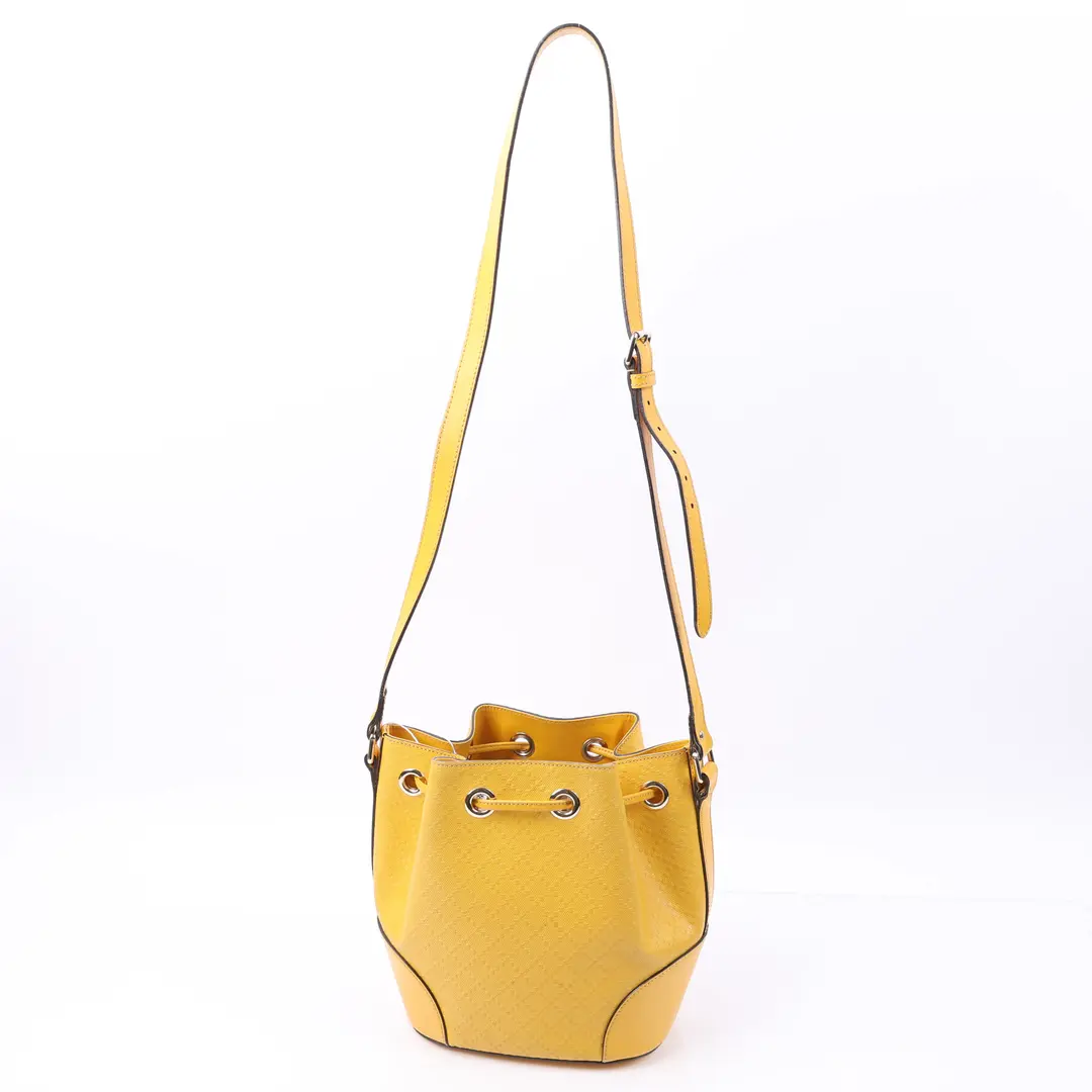 Gucci Microguccissima Yellow Leather Bucket Bag