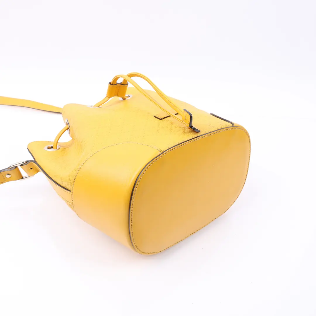 Gucci Microguccissima Yellow Leather Bucket Bag