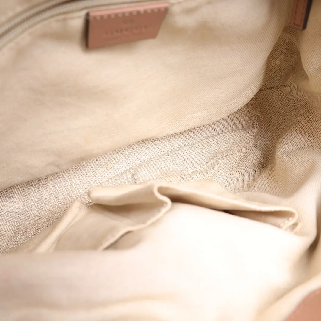 Gucci Sukey Pink Diamante Canvas Shoulder Bag