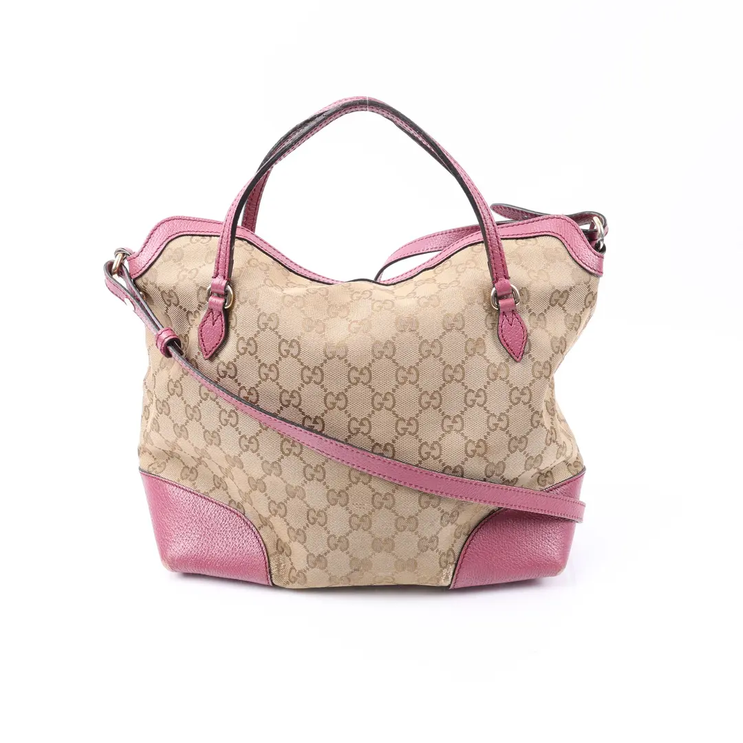 Gucci Bree Pink GG Canvas Shoulder Bag