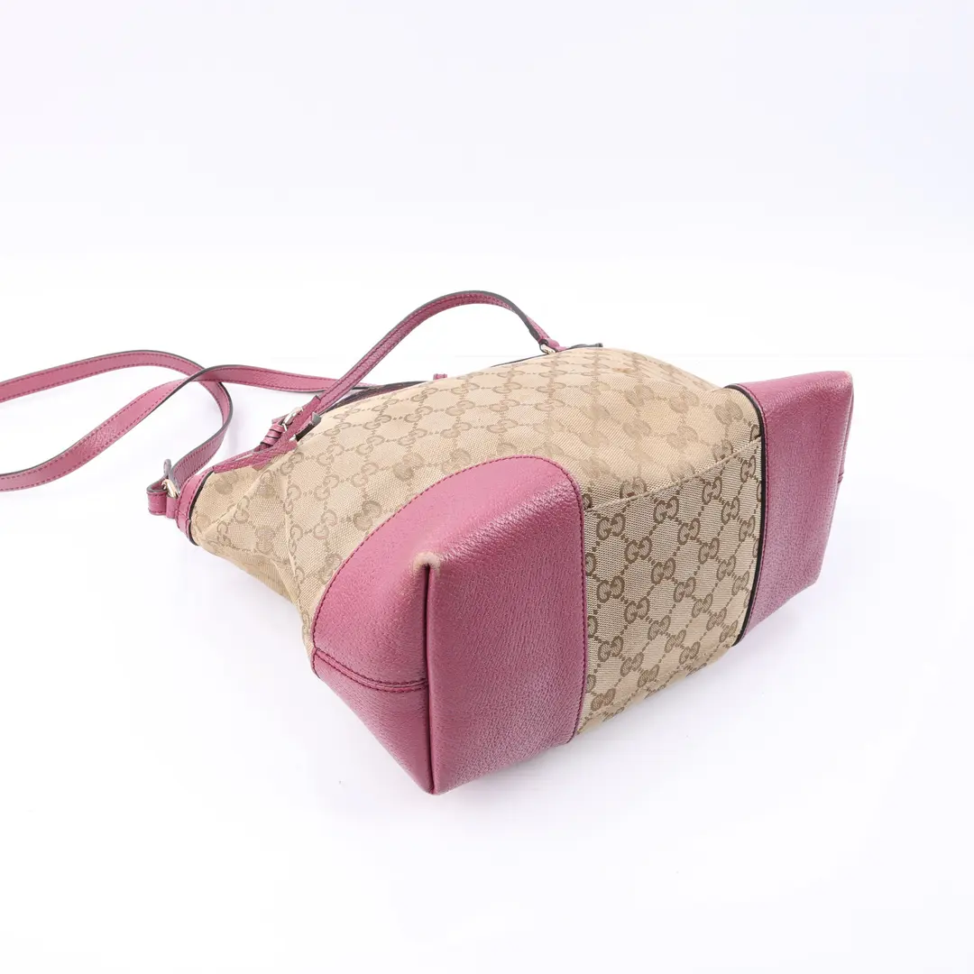Gucci Bree Pink GG Canvas Shoulder Bag