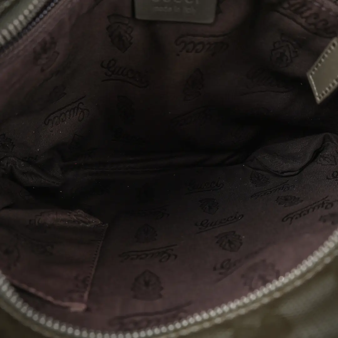 Gucci GG Imprime Green Canvas Shoulder Bag