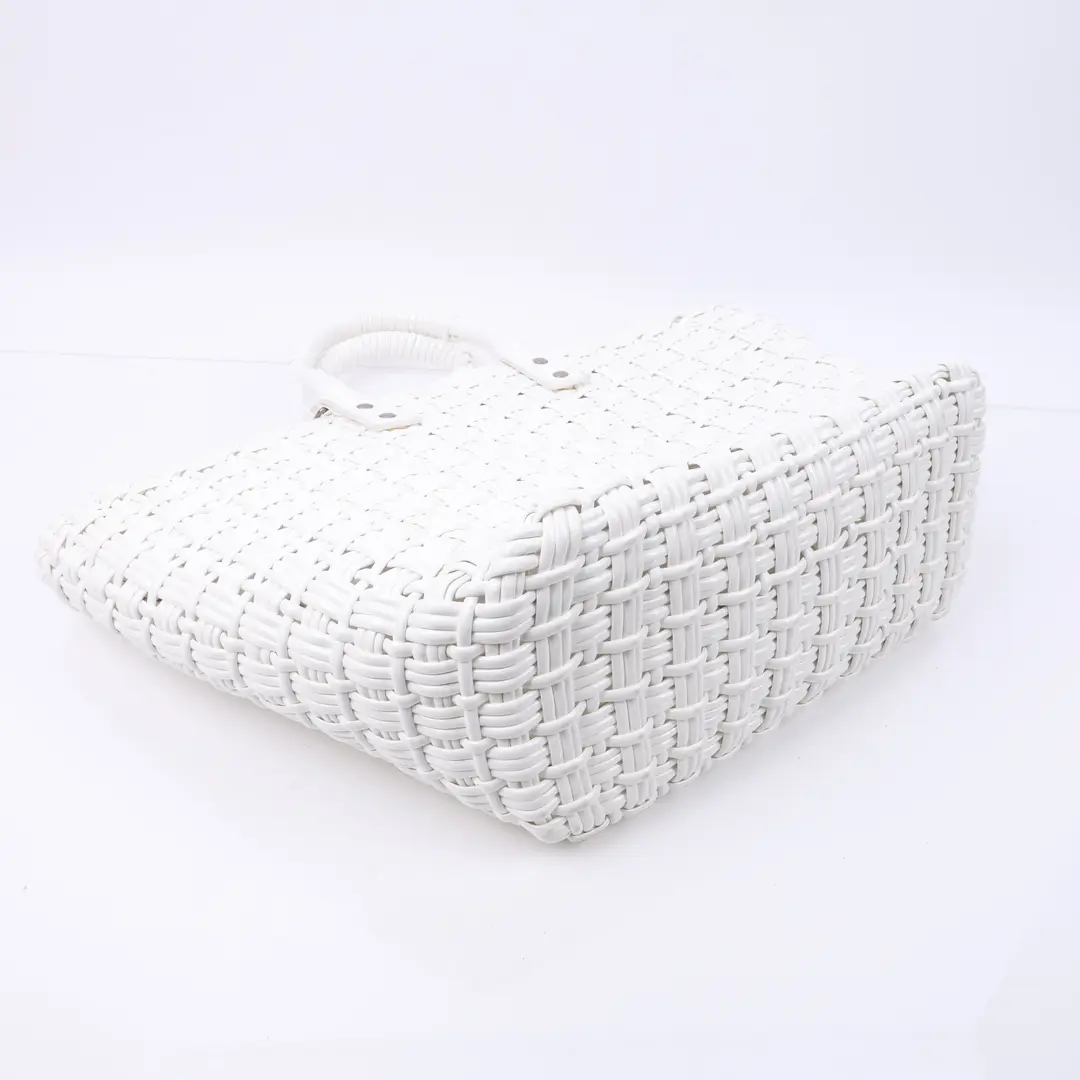 Balenciaga Bistro Basket White Woven XS Tote Bag