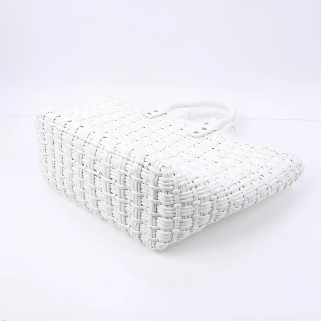 Balenciaga Bistro Basket White Woven XS Tote Bag