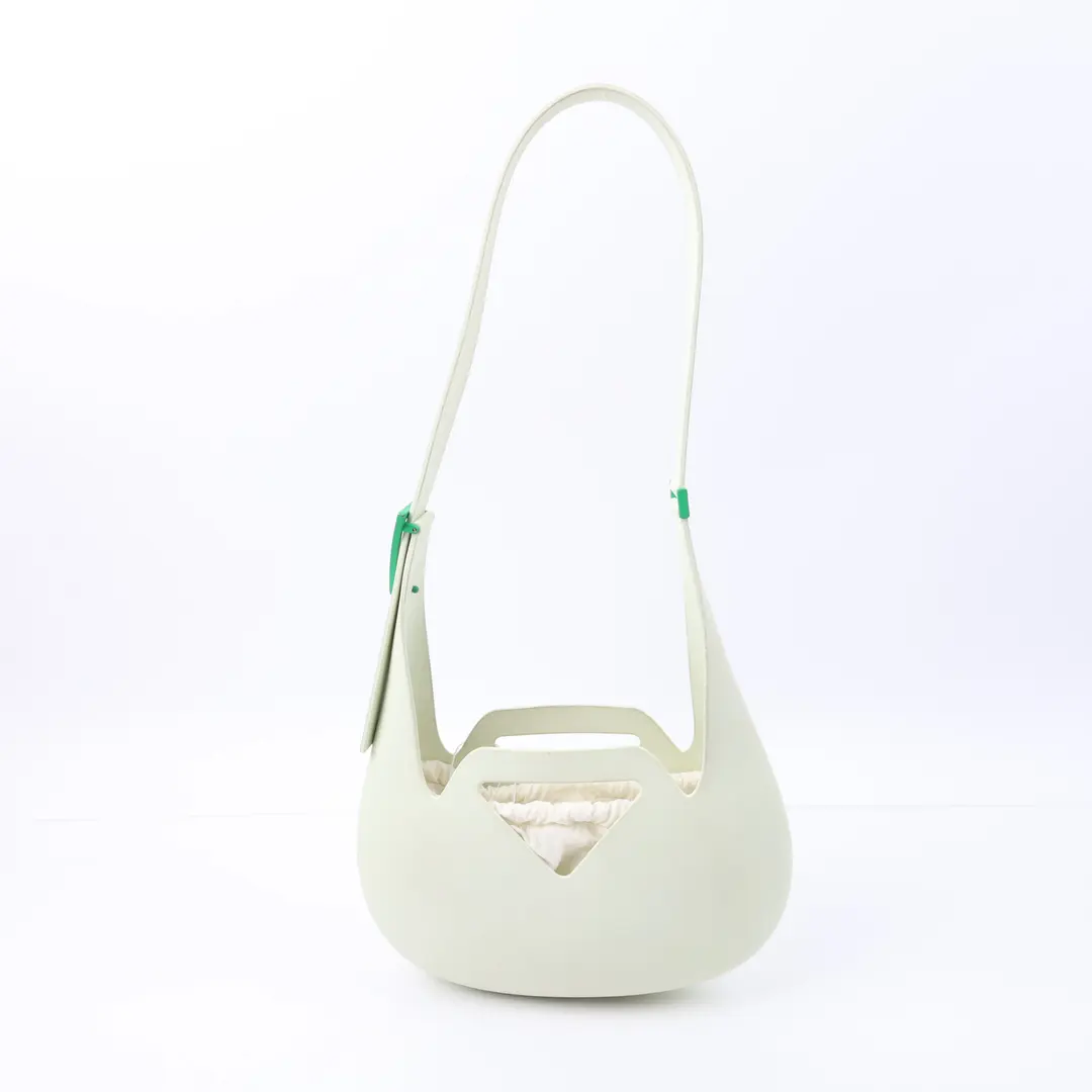 Bottega Veneta Puddle Hobo Green Rubber Shoulder Bag