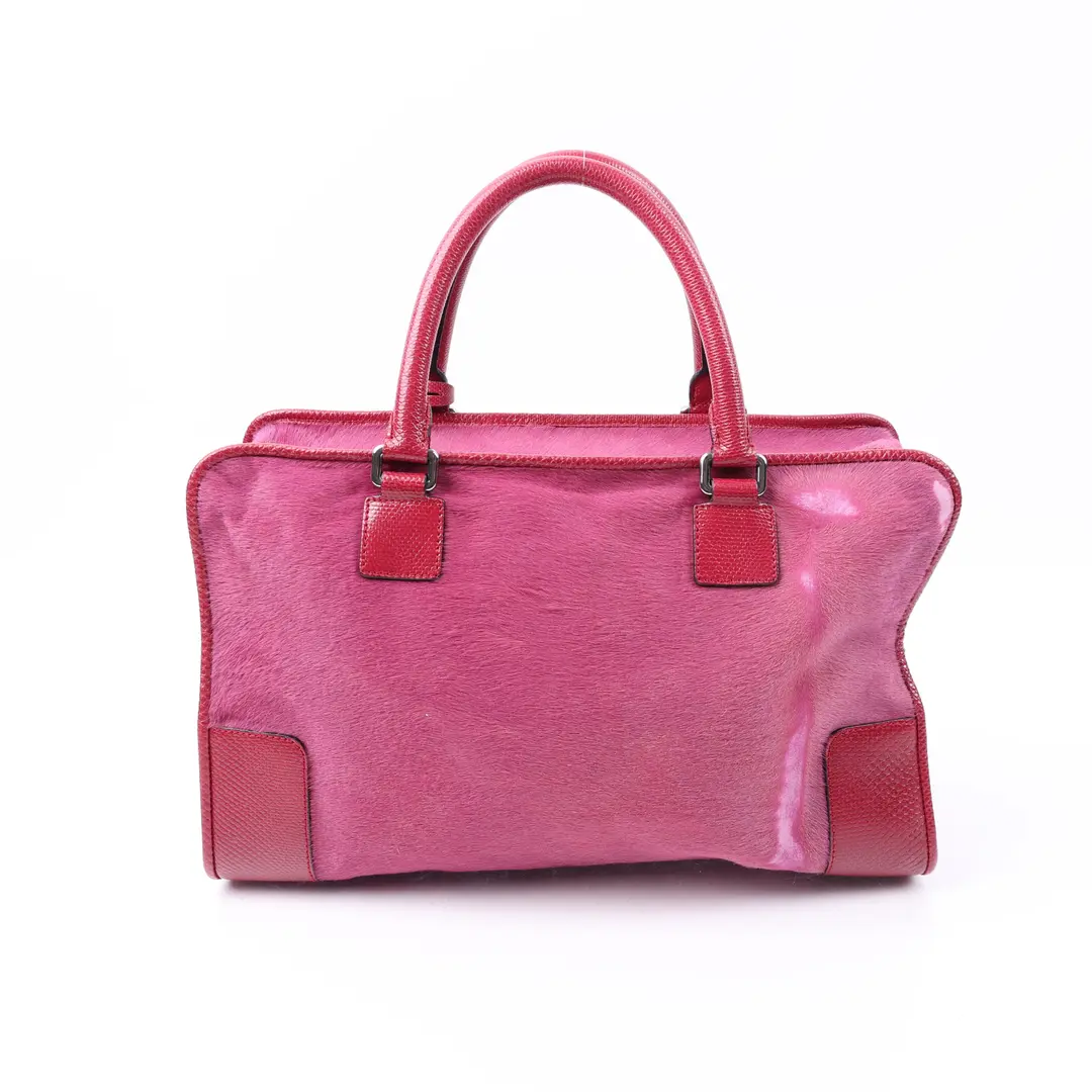 Loewe Amazona Pink Pony Hair Handbag