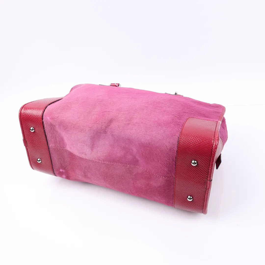 Loewe Amazona Pink Pony Hair Handbag