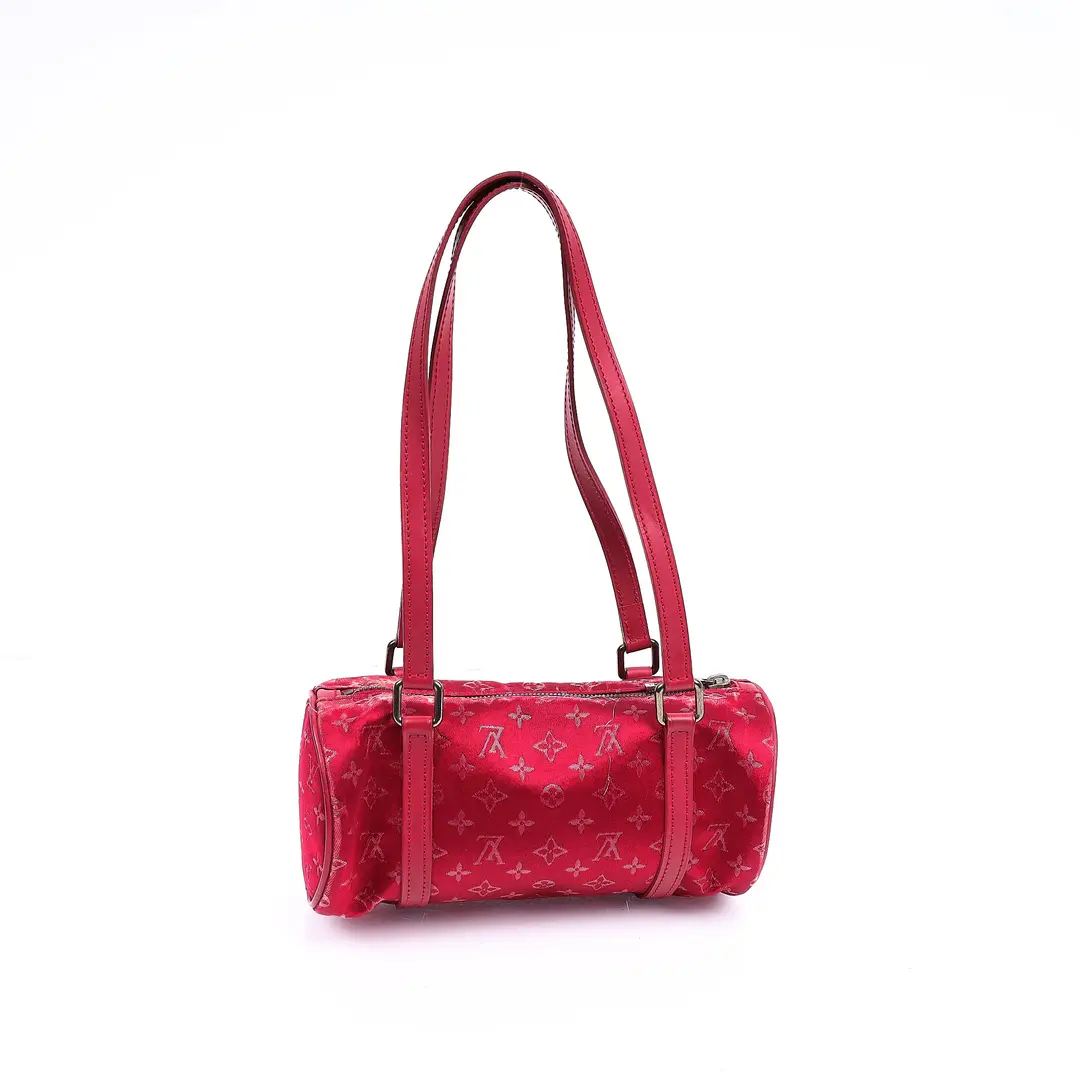 Louis Vuitton Monogram Satin Little Papillon Red Shoulder Bag