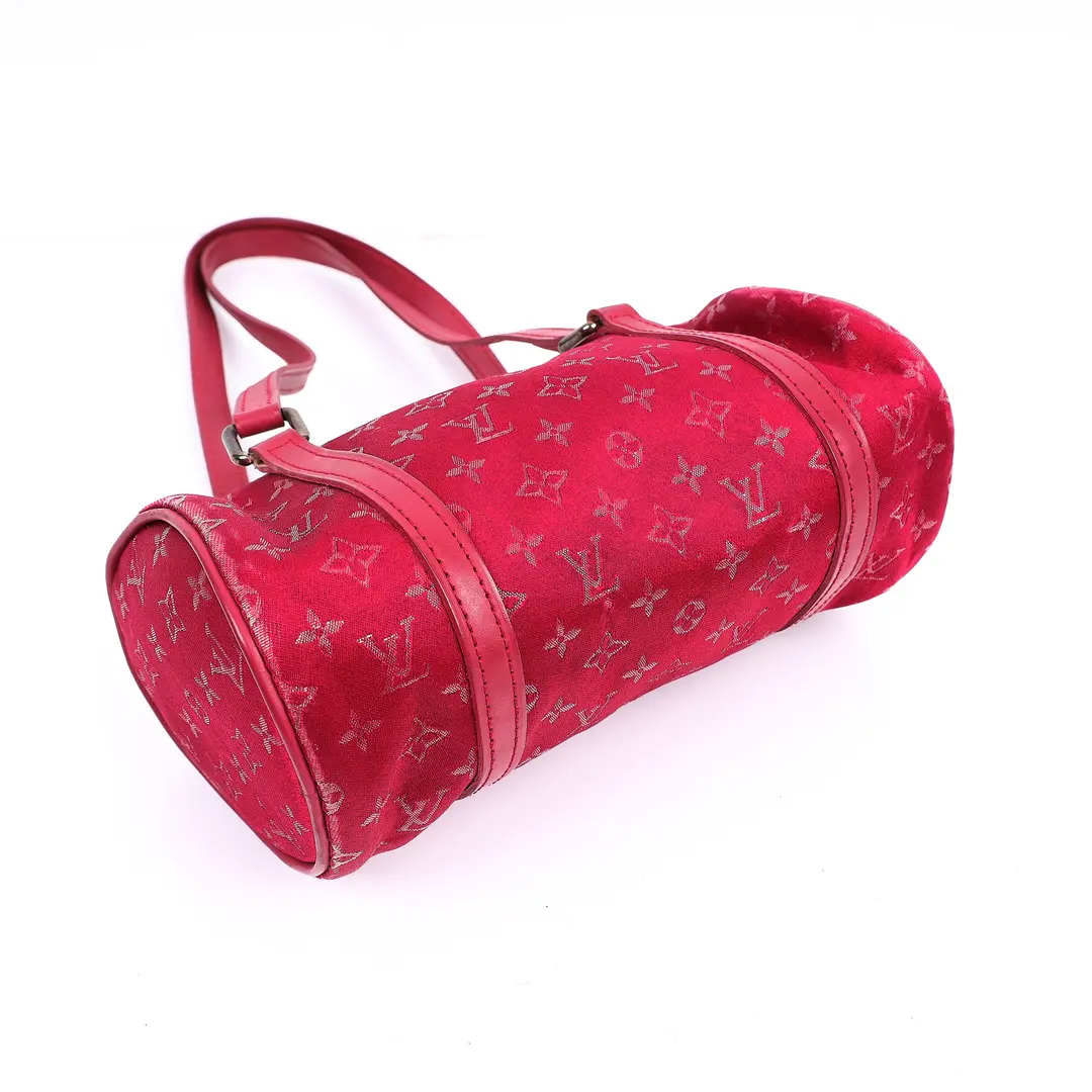 Louis Vuitton Monogram Satin Little Papillon Red Shoulder Bag