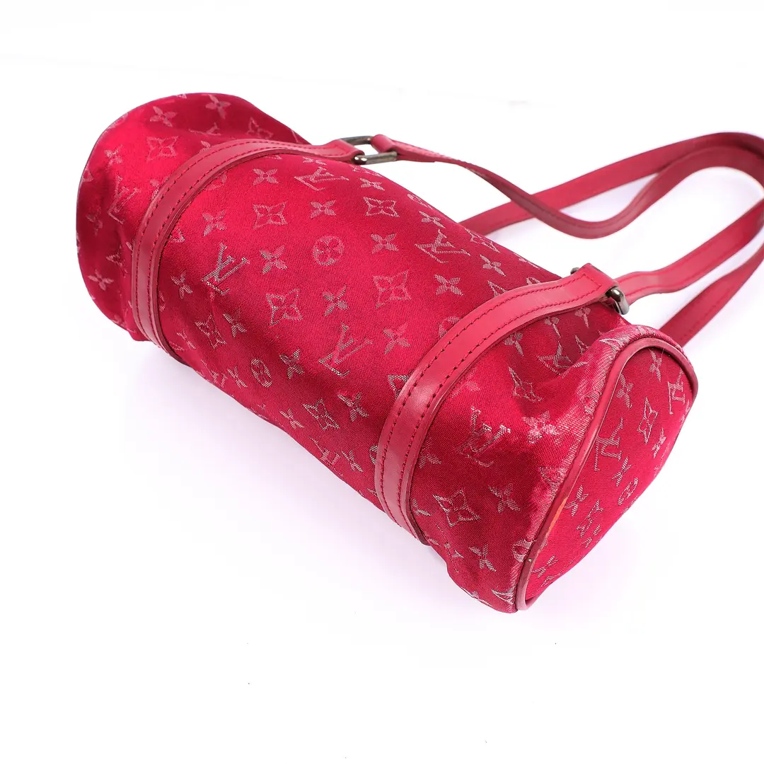 Louis Vuitton Monogram Satin Little Papillon Red Shoulder Bag