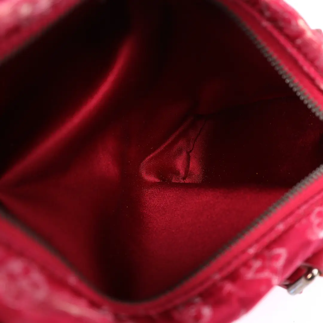 Louis Vuitton Monogram Satin Little Papillon Red Shoulder Bag