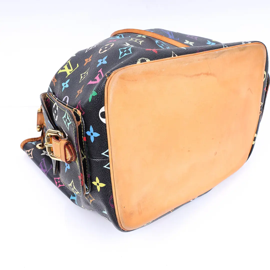 Louis Vuitton Noe Black Multicolore Canvas Shoulder Bag
