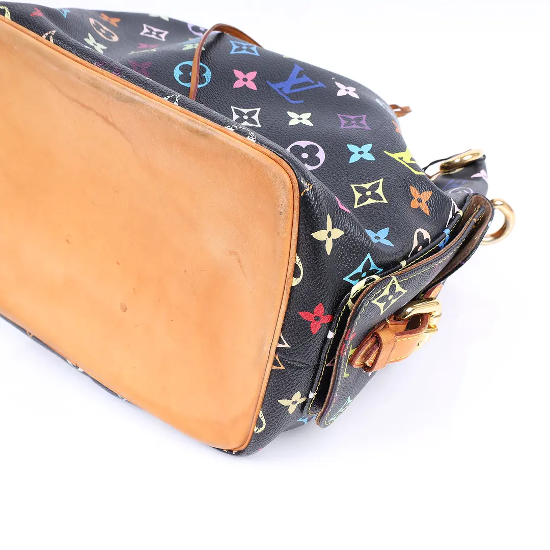 Louis Vuitton Noe Black Multicolore Canvas Shoulder Bag