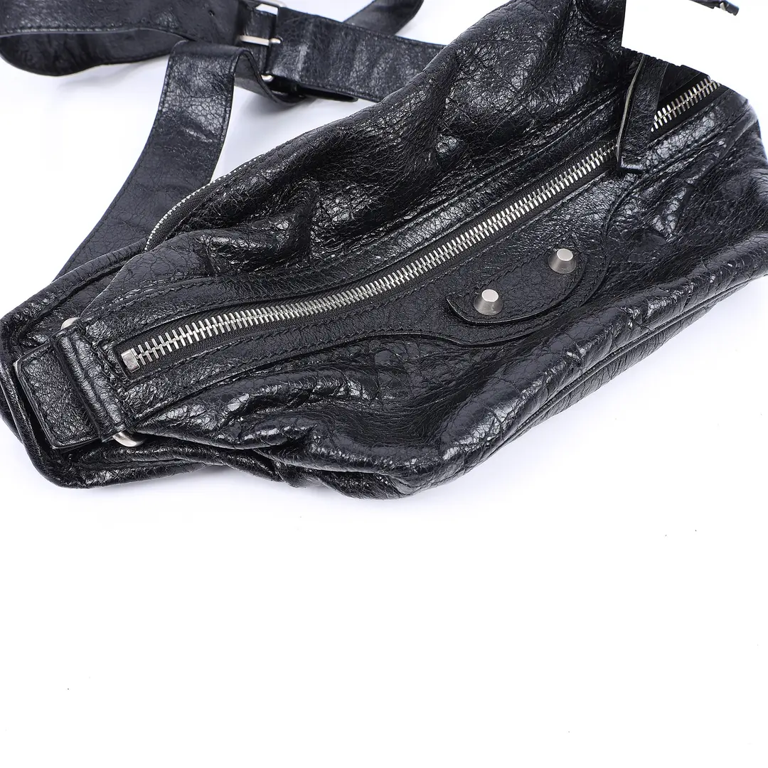 Balenciaga Explorer Black Leather Belt Bag