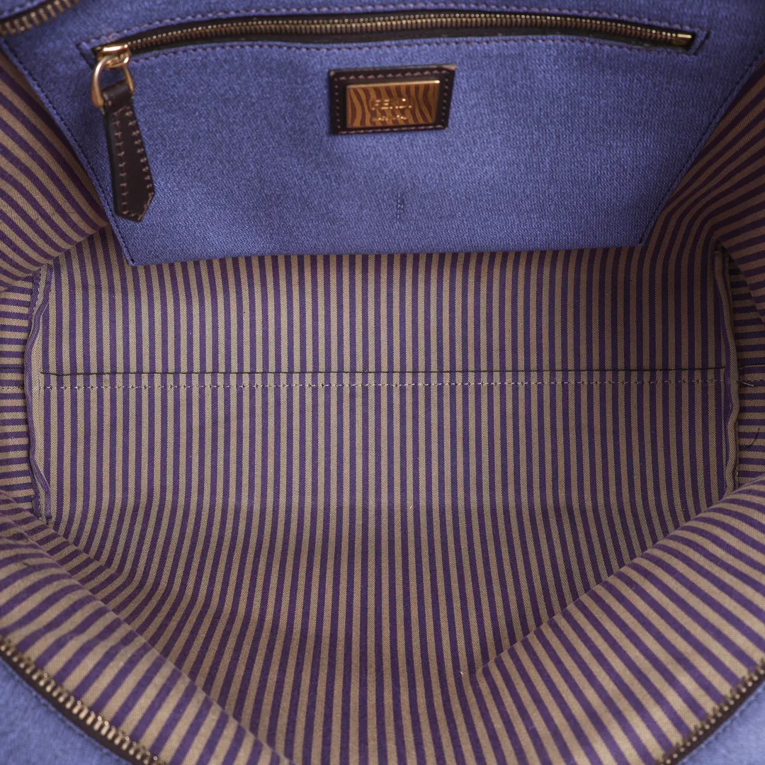 Fendi Zucca Monogram Brown Canvas Tote Bag