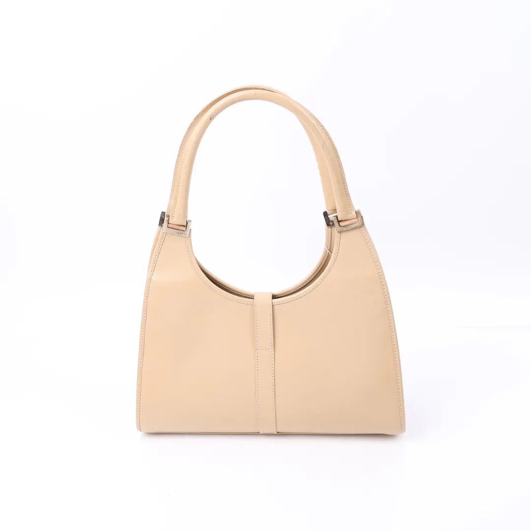 Gucci Jackie Beige Patent Leather Shoulder Bag