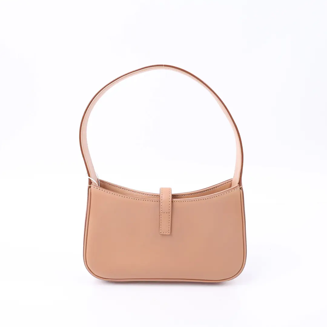 Saint Laurent Le 5 a 7 Beige Leather Shoulder Bag