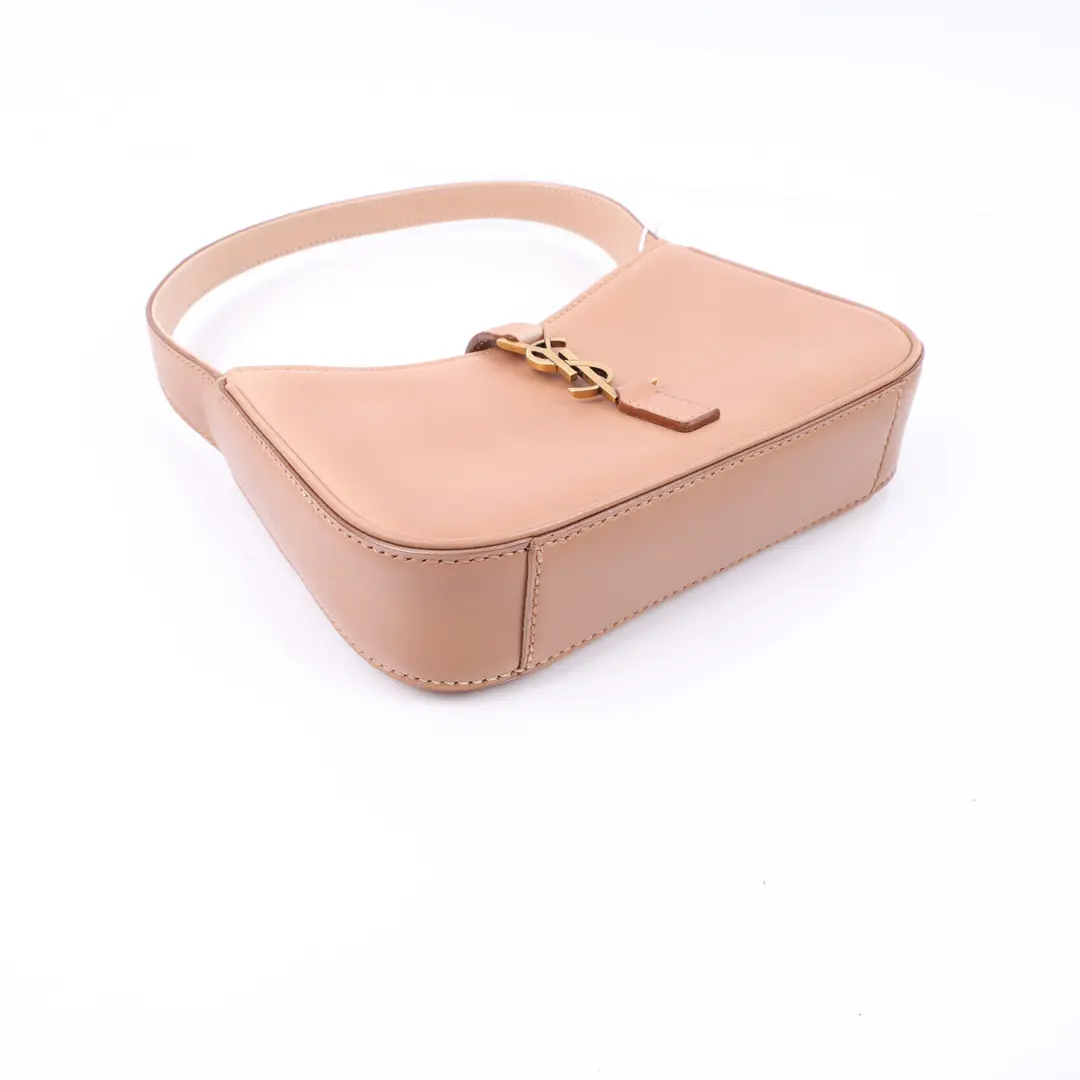 Saint Laurent Le 5 a 7 Beige Leather Shoulder Bag