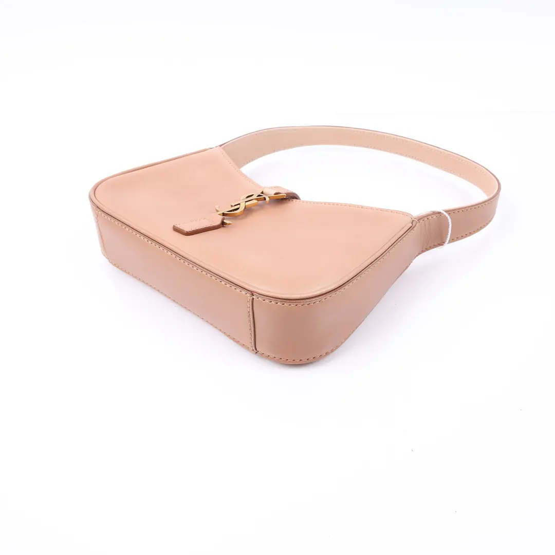 Saint Laurent Le 5 a 7 Beige Leather Shoulder Bag