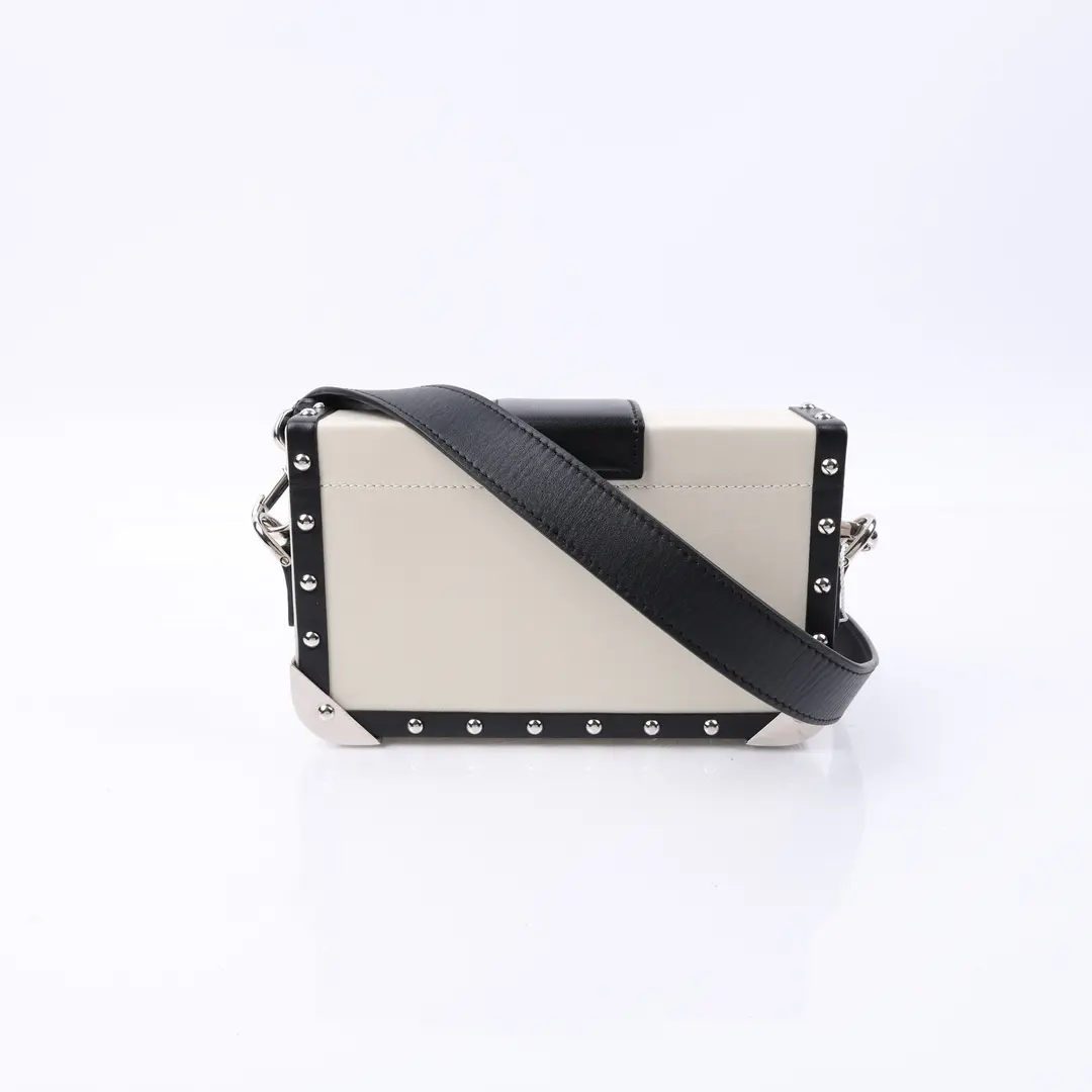 Fendi Baguette Trunk White Leather Shoulder Bag