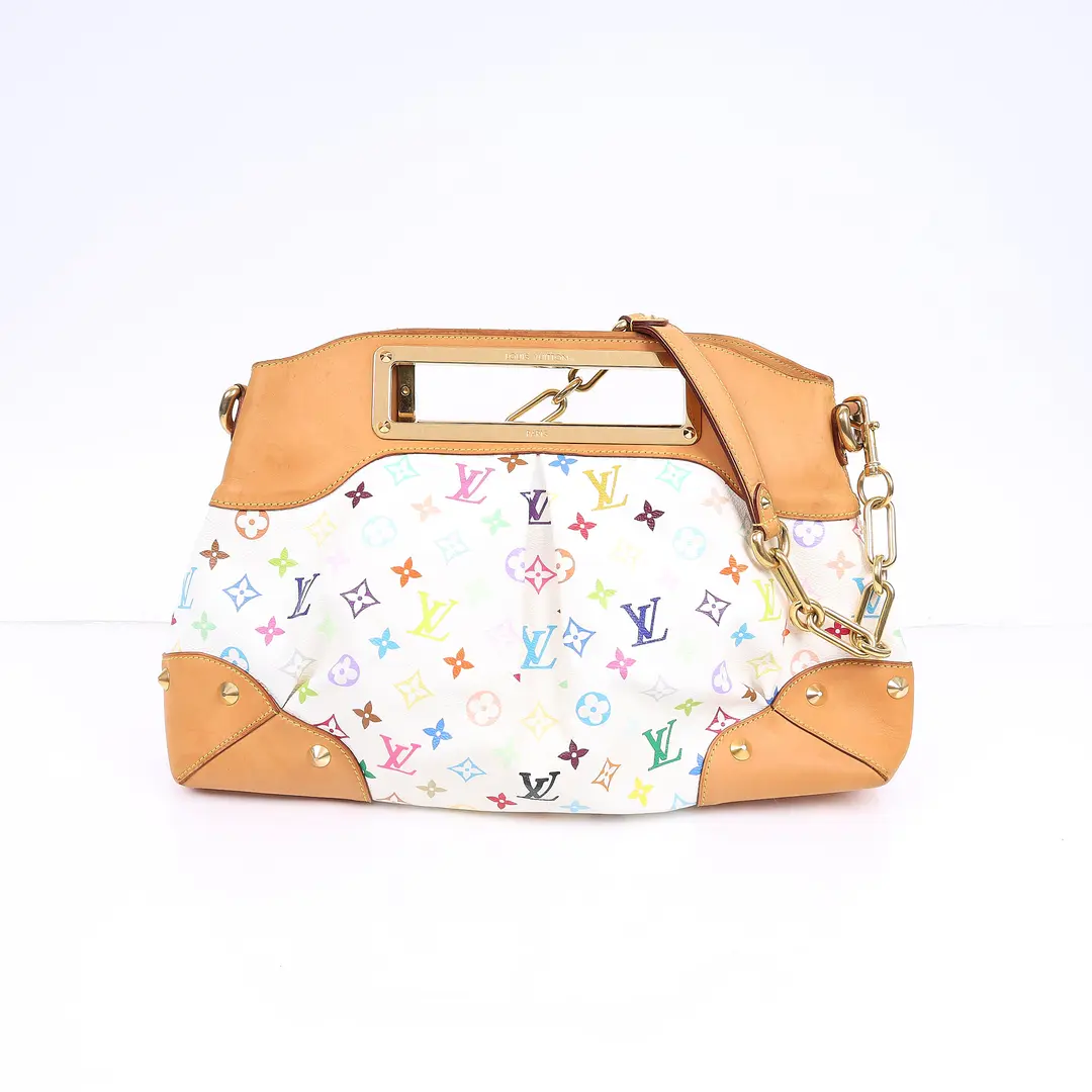 Louis Vuitton Theda White Multicolore Canvas Shoulder Bag