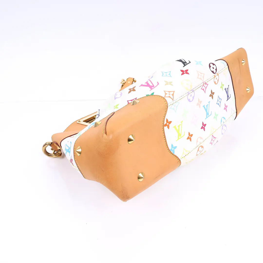 Louis Vuitton Theda White Multicolore Canvas Shoulder Bag