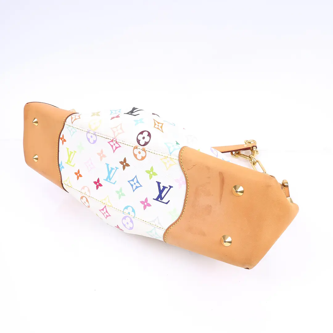 Louis Vuitton Theda White Multicolore Canvas Shoulder Bag