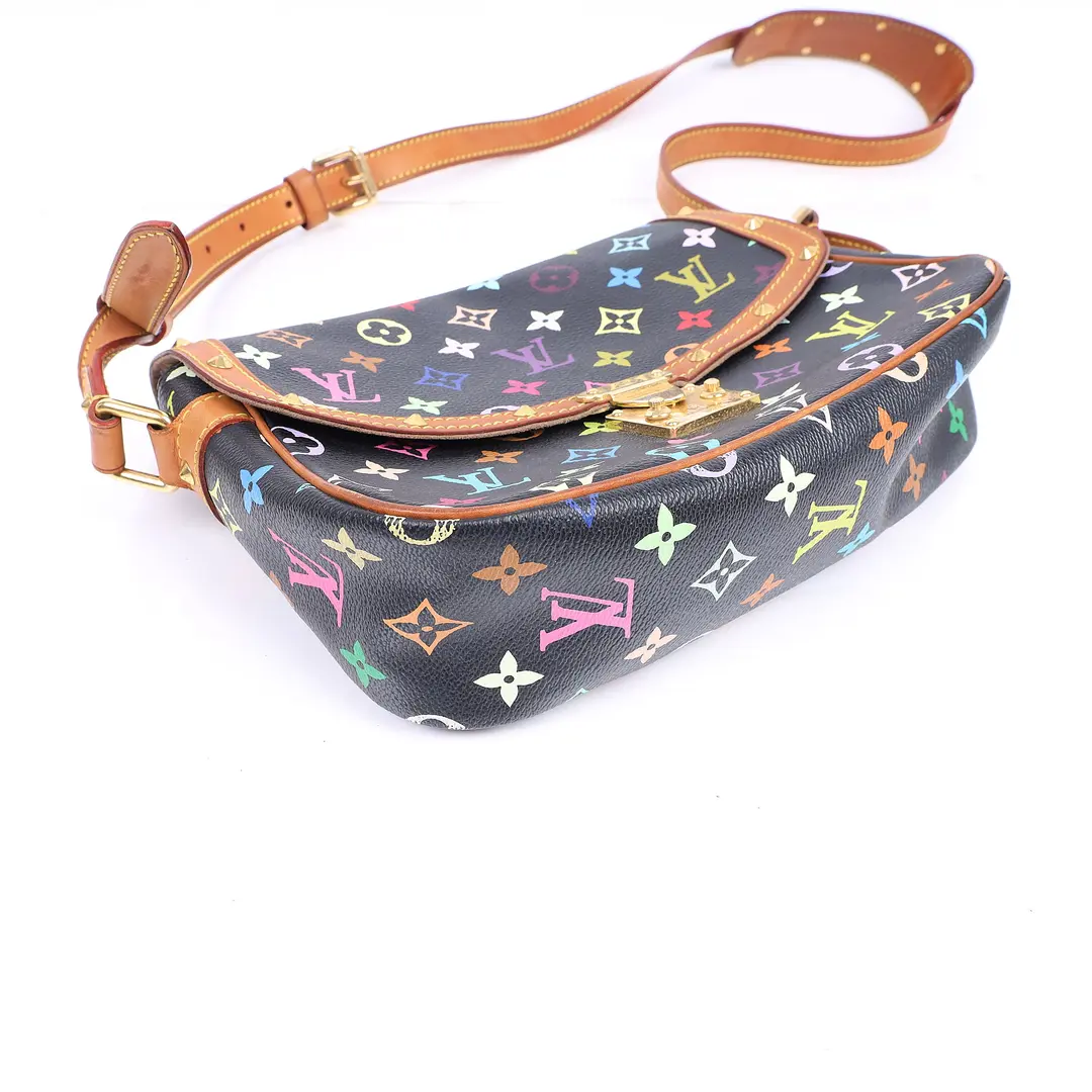 Louis Vuitton Sologne Black Monogram Multicolore Shoulder Bag