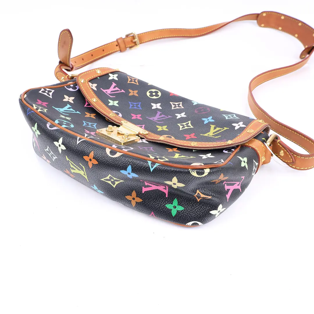 Louis Vuitton Sologne Black Monogram Multicolore Shoulder Bag