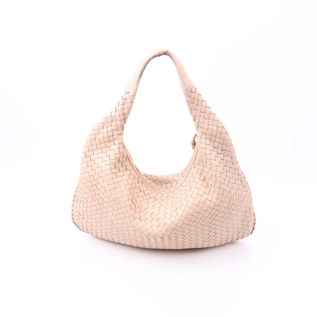 Bottega Veneta Veneta Pink Intrecciato Shoulder Bag