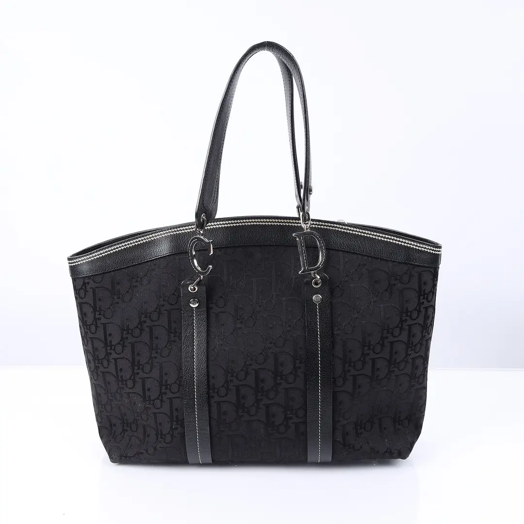 Dior Diorissimo Black Canvas Tote Bag