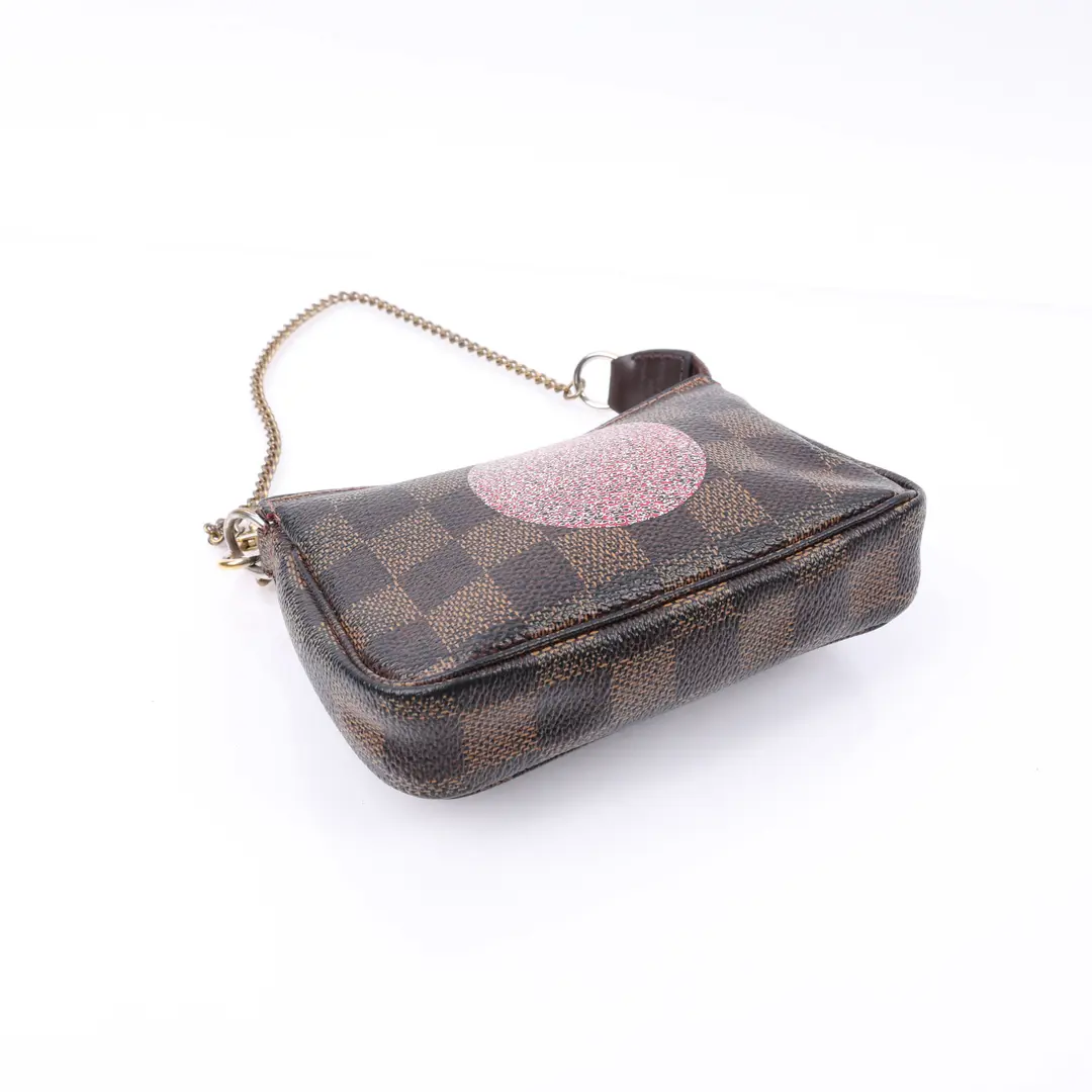 Louis Vuitton Mini Pochette Damier Ebene Brown Pouch
