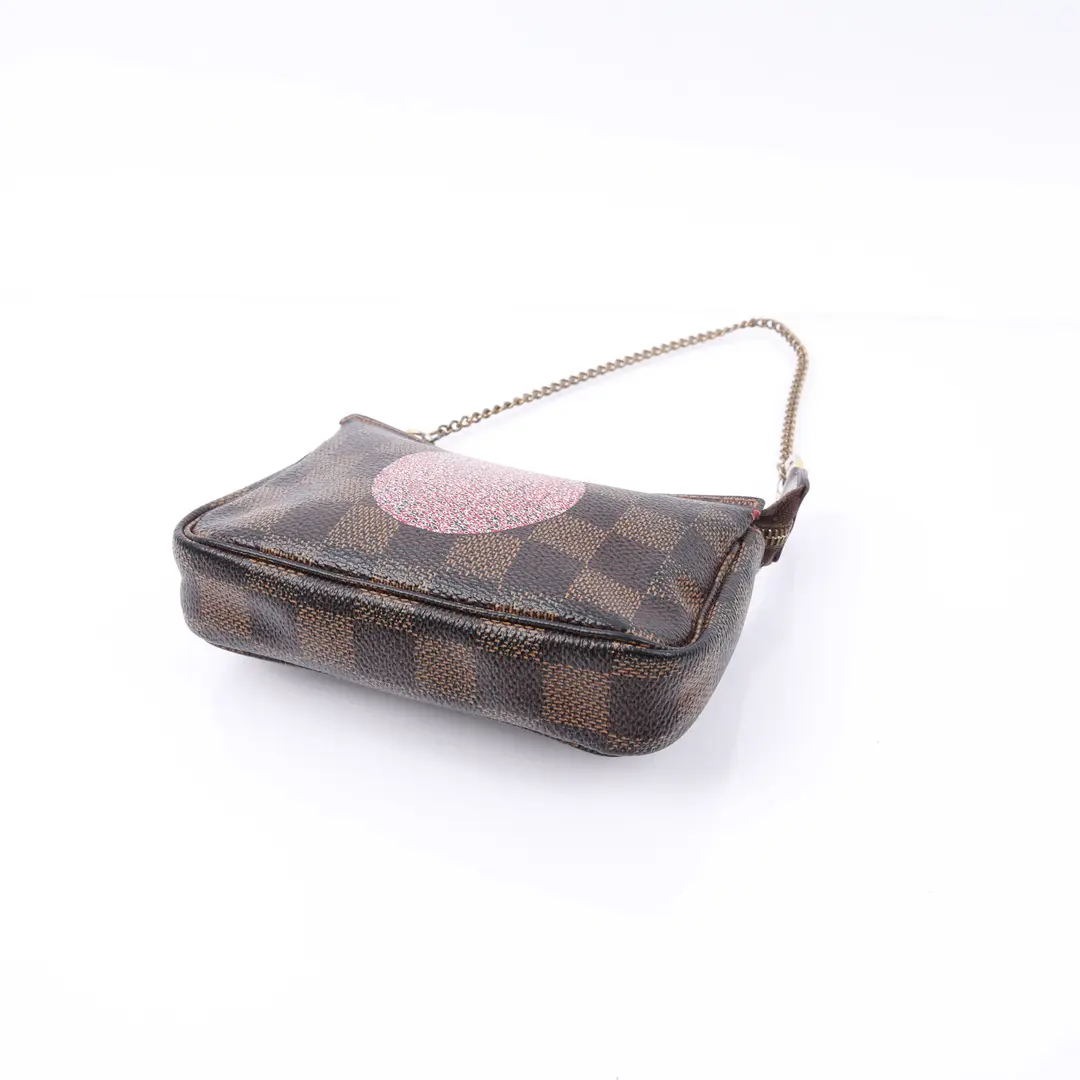 Louis Vuitton Mini Pochette Damier Ebene Brown Pouch