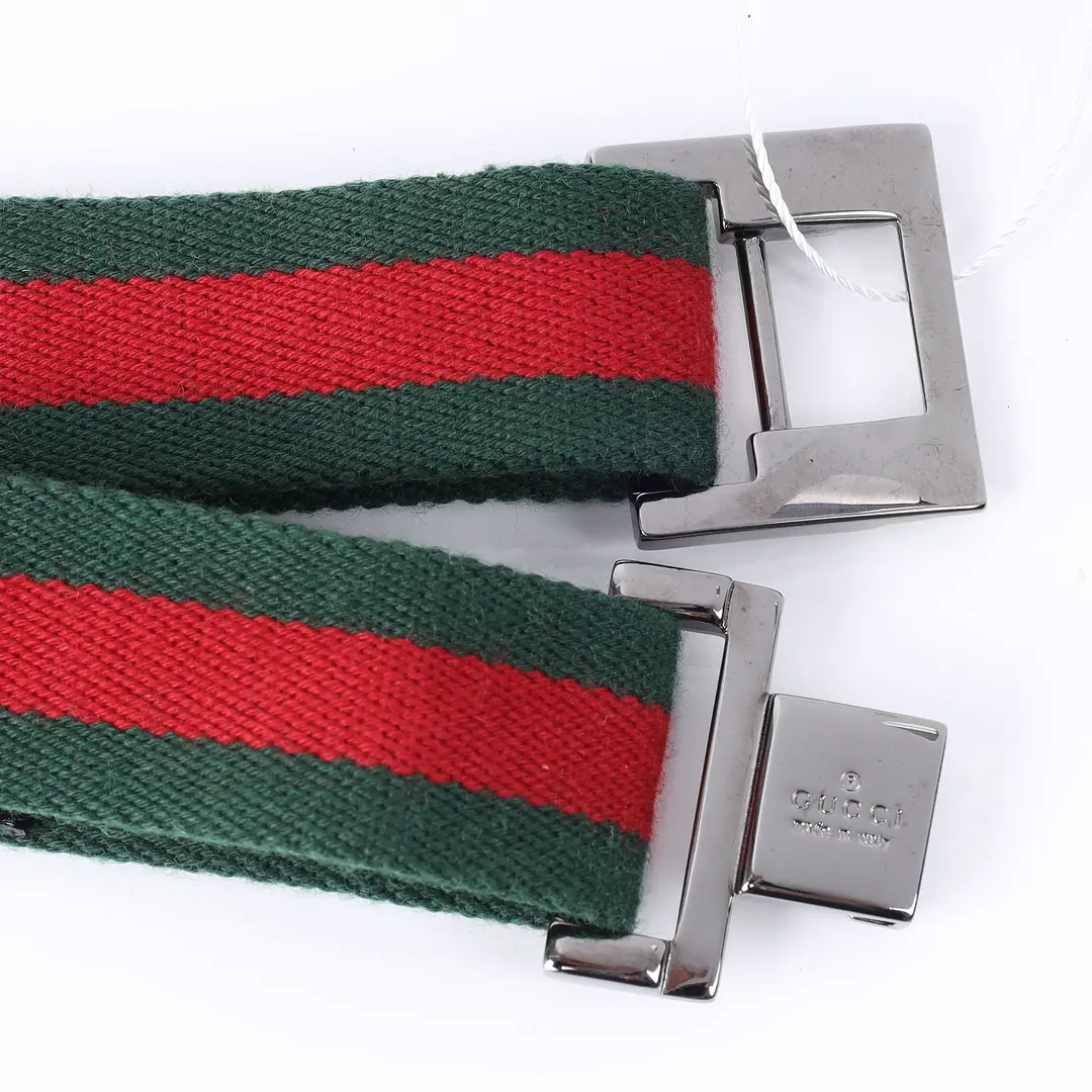 Gucci Web Green Red Canvas Belt