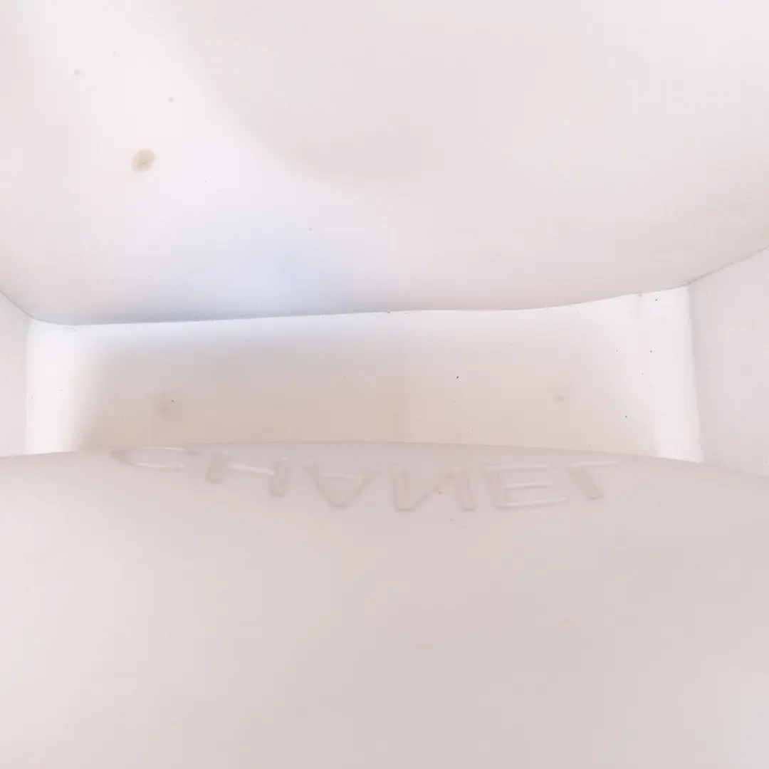 Chanel Vintage Gray Vinyl Logo Tote Bag