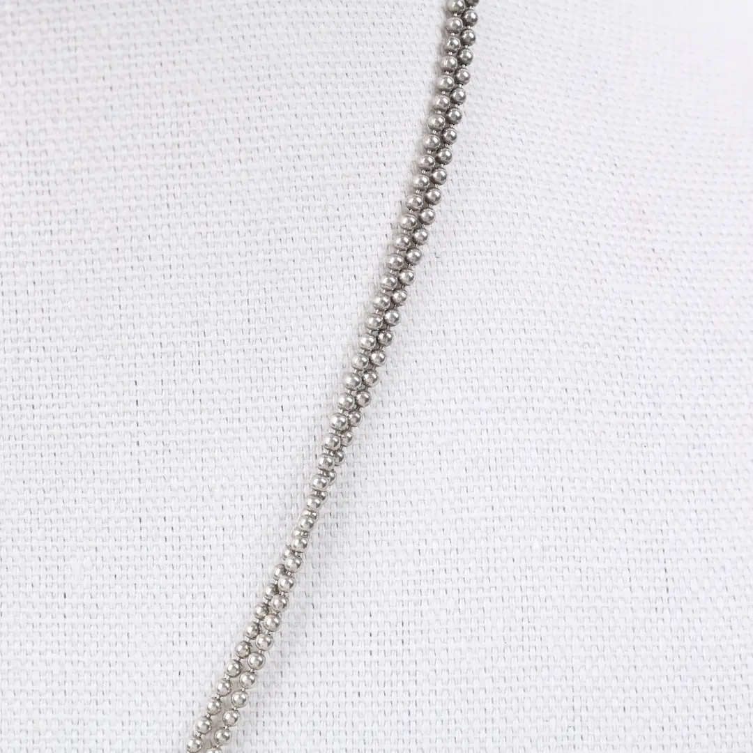 Gucci Tag Pendant Silver Sterling Silver Necklace