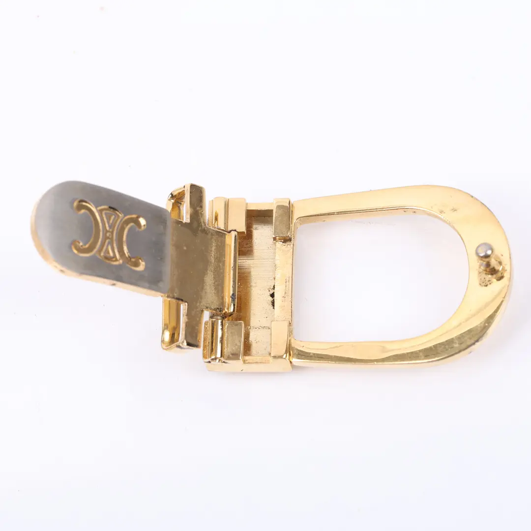 Celine Vintage Triomphe Gold Metal Belt Buckle