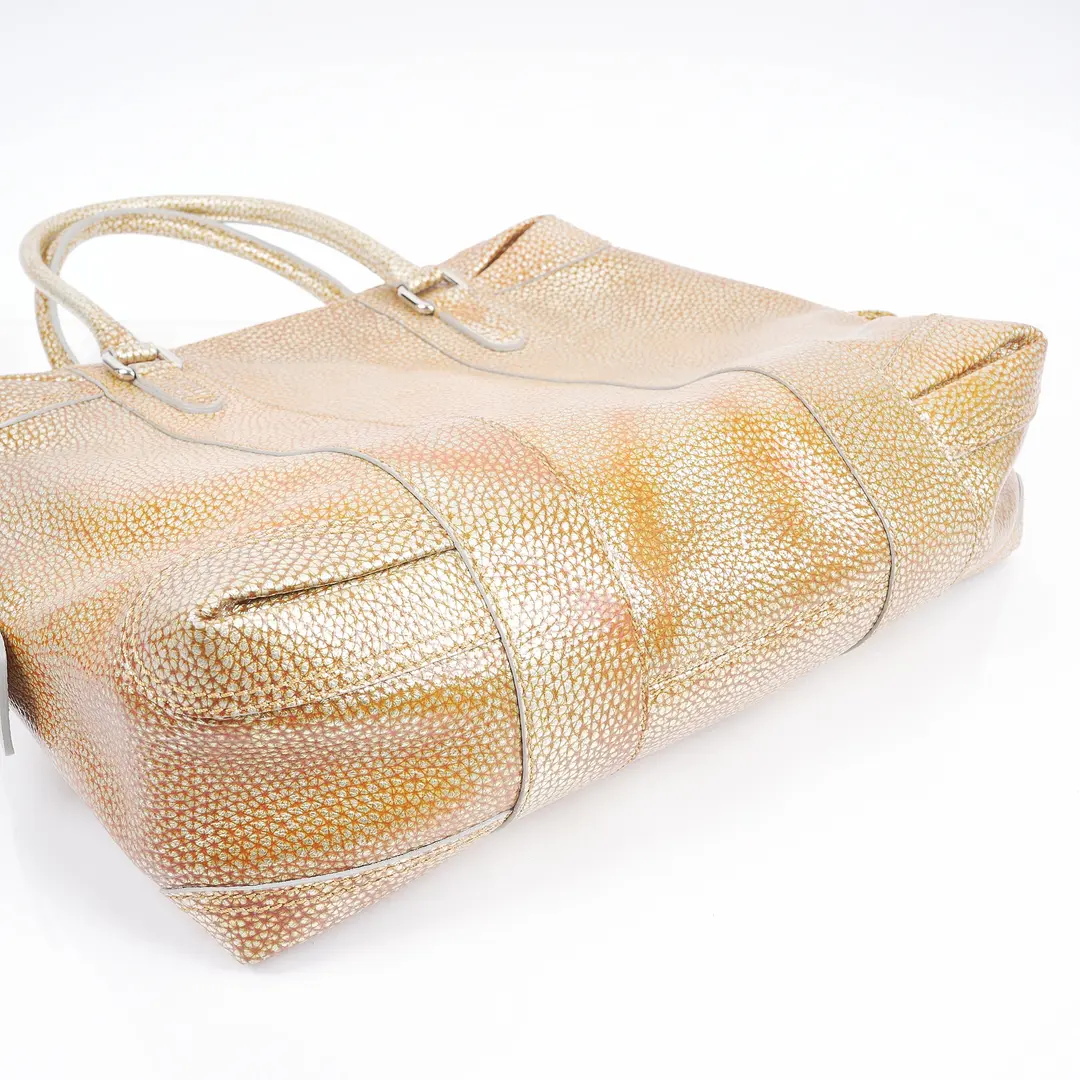 Fendi Selleria Gold Leather Shoulder Bag