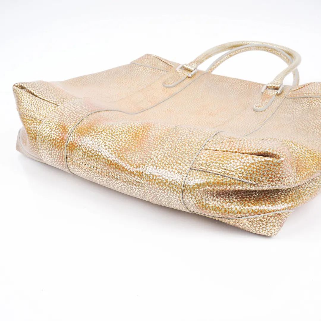 Fendi Selleria Gold Leather Shoulder Bag