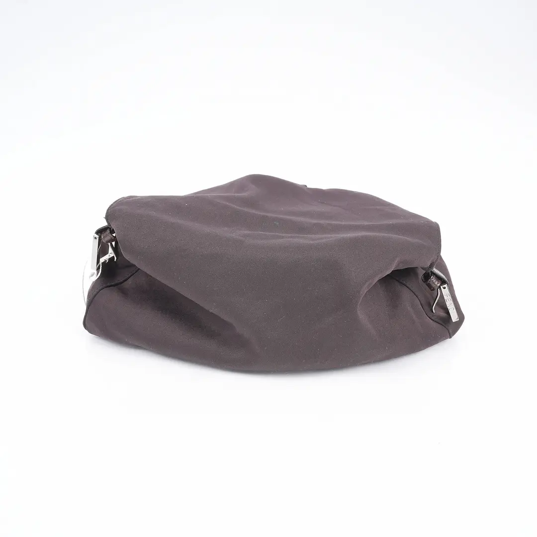 Fendi Baguette Brown Nylon Shoulder Bag