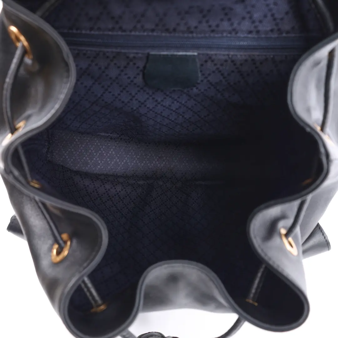 Gucci Bamboo Black Leather Backpack